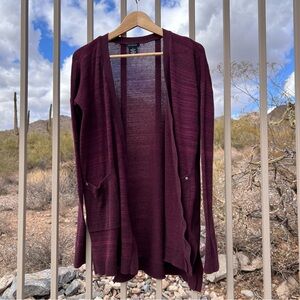 ⬇️💲Calvin Klein Jeans Women’s Cardigan Sweater Size M Color Burgundy/Wine Family
